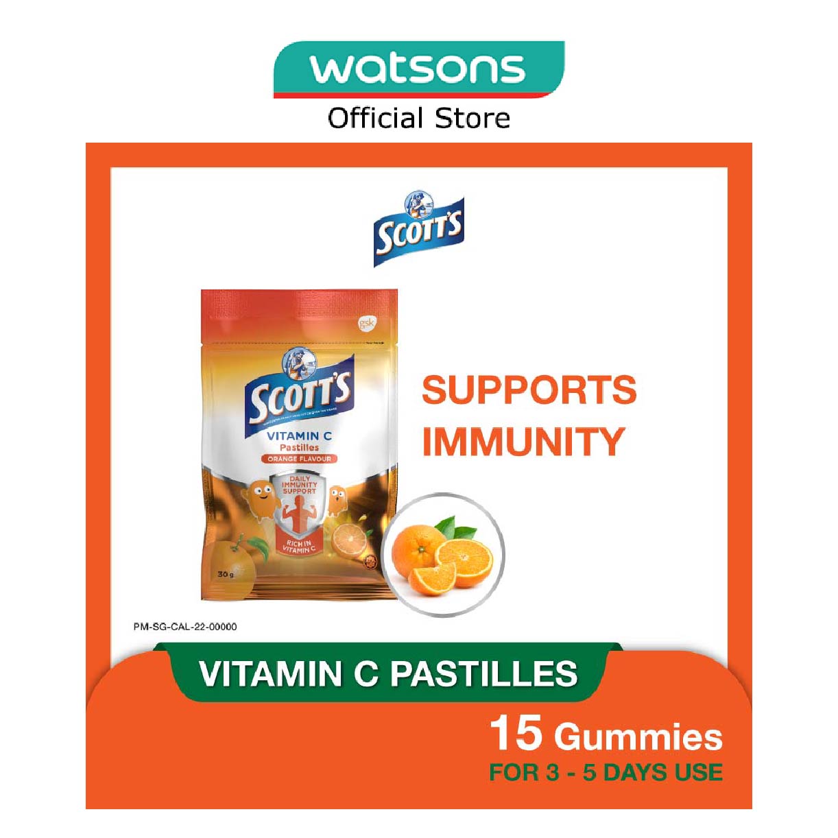 SCOTTS Vitamin C Orange Pastilles 30G